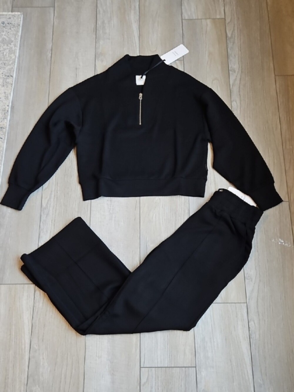 Varley Black Half-Zip Sweater